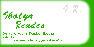 ibolya rendes business card